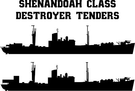 Shop for your Shenandoah Class Destroyer Tenders decals/stickers at Arizona Black Mesa