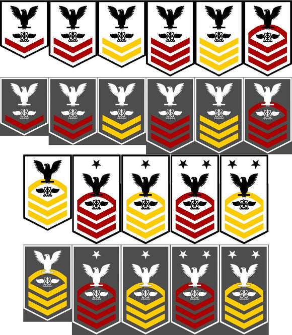 Shop for your Naval Aircrewman (AW) rank / rating badge / insignia decals/stickers at Arizona Black Mesa