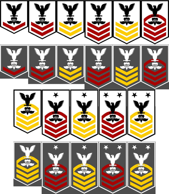 Shop for your Aircrew Survival Equipmentmen (PR) rank / rating badge / insignia decals/stickers at Arizona Black Mesa