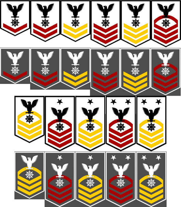 Shop for your Quartermaster (QM) rank / rating badge / insignia decals/stickers at Arizona Black Mesa