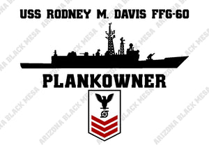Custom USS Rodney M Davis FFG 60 decal with GS1