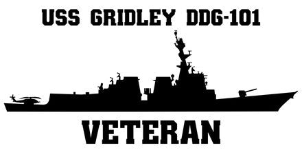 Shop for your Black USS Gridley DDG-101 sticker/decal at Arizona Black Mesa.