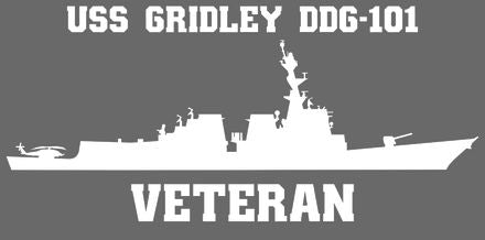 Shop for your White USS Gridley DDG-101 sticker/decal at Arizona Black Mesa.