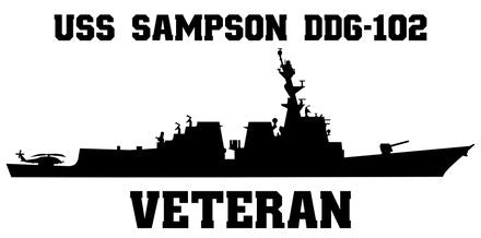Shop for your Black USS Sampson DDG-102 sticker/decal at Arizona Black Mesa.