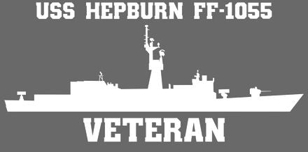 Shop for your White USS Hepburn FF-1055 sticker/decal at Arizona Black Mesa.