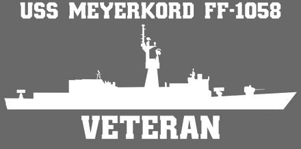Shop for your White USS Meyerkord FF-1058 sticker/decal at Arizona Black Mesa.