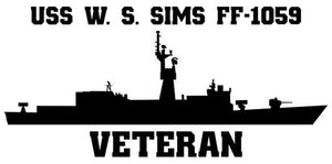 Shop for your Black USS W. S. Sims FF-1059 sticker/decal at Arizona Black Mesa.