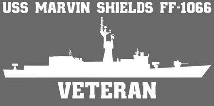 Shop for your White USS Marvin Shields FF-1066 sticker/decal at Arizona Black Mesa.