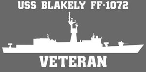 Shop for your White USS Blakely FF-1072 sticker/decal at Arizona Black Mesa.
