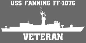 Shop for your White USS Fanning FF-1076 sticker/decal at Arizona Black Mesa.