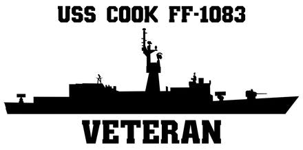 Shop for your Black USS Cook FF-1083 sticker/decal at Arizona Black Mesa.