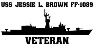 Shop for your Black USS Jesse L. Brown FF-1098 sticker/decal at Arizona Black Mesa.