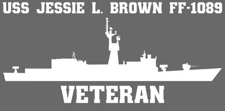Shop for your White USS Jesse L. Brown FF-1089 sticker/decal at Arizona Black Mesa.