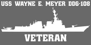 Shop for your White USS Wayne E. Meyer DDG-108 sticker/decal at Arizona Black Mesa.