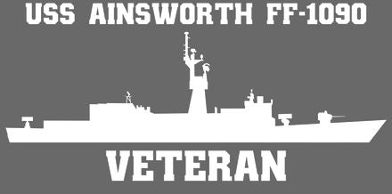 Shop for your White USS Ainsworth FF-1090 sticker/decal at Arizona Black Mesa.