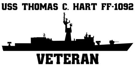 Shop for your Black USS Thomas C. Hart FF-1092 sticker/decal at Arizona Black Mesa.