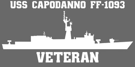 Shop for your White USS Capodanno FF-1093 sticker/decal at Arizona Black Mesa.