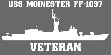 Shop for your White USS Moinester FF-1097 sticker/decal at Arizona Black Mesa.