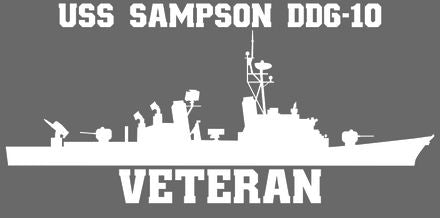 Shop for your White USS Sampson DDG-10 sticker/decal at Arizona Black Mesa.