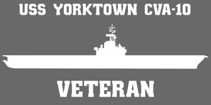 Shop for your White USS Yorktown CVA-10 sticker/decal at Arizona Black Mesa.
