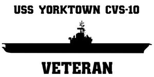 Shop for your Black USS Yorktown CVS-10 sticker/decal at Arizona Black Mesa.