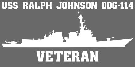 Shop for your White USS Ralph Johnson DDG-114 sticker/decal at Arizona Black Mesa.