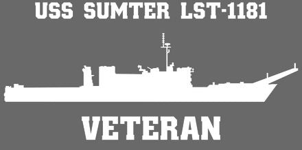 Shop for your White USS Sumter LST-1181 sticker/decal at Arizona Black Mesa.