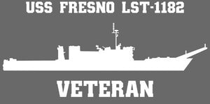 Shop for your White USS Fresno LST-1182 sticker/decal at Arizona Black Mesa.