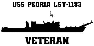 Shop for your Black USS Peoria LST-1183 sticker/decal at Arizona Black Mesa.