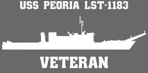 Shop for your White USS Peoria LST-1183 sticker/decal at Arizona Black Mesa.