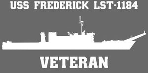 Shop for your White USS Frederick LST-1184 sticker/decal at Arizona Black Mesa.