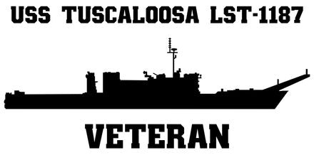 Shop for your Black USS Tuscaloosa LST-1187 sticker/decal at Arizona Black Mesa.