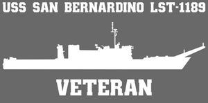 Shop for your White USS San Bernardino LST-1189 sticker/decal at Arizona Black Mesa.