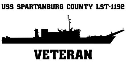 Shop for your Black USS Spartanburg County LST-1192 sticker/decal at Arizona Black Mesa.