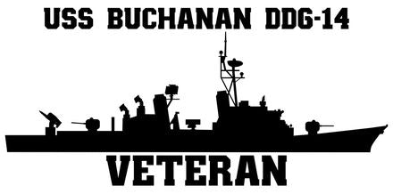 Shop for your Black USS Buchanan DDG-14 sticker/decal at Arizona Black Mesa.