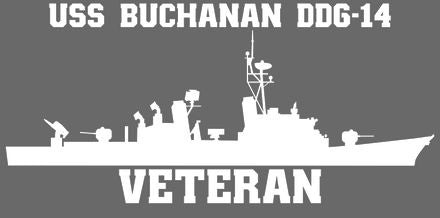 Shop for your White USS Buchanan DDG-14 sticker/decal at Arizona Black Mesa.