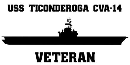 Shop for your Black USS Ticonderoga CVA-14 sticker/decal at Arizona Black Mesa.