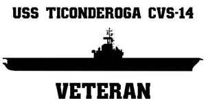 Shop for your Black USS Ticonderoga CVS-14 sticker/decal at Arizona Black Mesa.