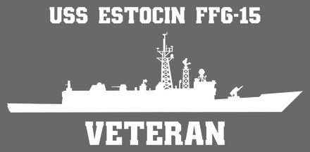 Shop for your White USS Estocin FFG-15 sticker/decal at Arizona Black Mesa.