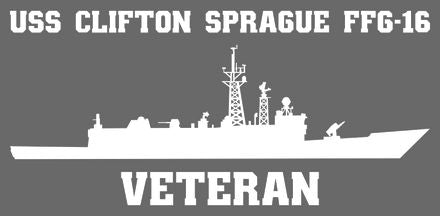 Shop for your White USS Clifton Sprague FFG-16 sticker/decal at Arizona Black Mesa.
