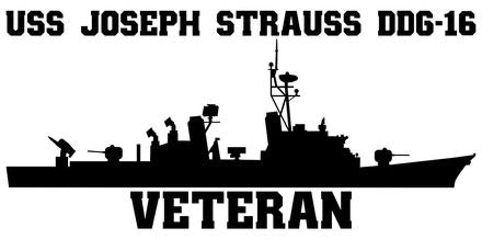 Shop for your Black USS Joseph Strauss DDG-16 sticker/decal at Arizona Black Mesa.