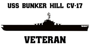 Shop for your Black USS Bunker Hill CV-17 sticker/decal at Arizona Black Mesa.