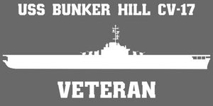 Shop for your White USS Bunker Hill CV-17 sticker/decal at Arizona Black Mesa.