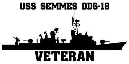 Shop for your Black USS Semmes DDG-18 sticker/decal at Arizona Black Mesa.