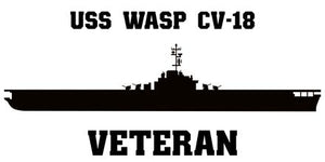 Shop for your Black USS Wasp CV-18 sticker/decal at Arizona Black Mesa.
