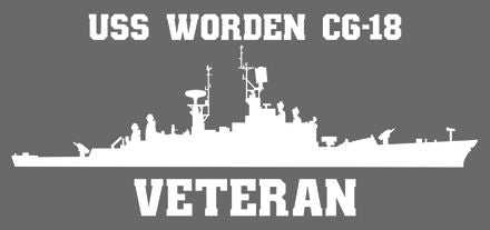 Shop for your White USS Worden CGN-18 sticker/decal at Arizona Black Mesa.
