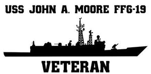 Shop for your Black USS John A. Moore FFG-19 sticker/decal at Arizona Black Mesa.