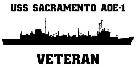 Shop for your Black USS Sacramento AOE-1 sticker/decal at Arizona Black Mesa.