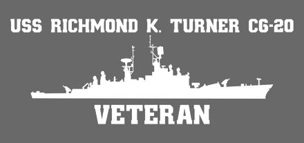 Shop for your White USS Richmond K. Turner CGN-20 sticker/decal at Arizona Black Mesa.