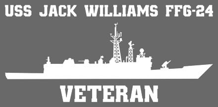 Shop for your White USS Jack Williams FFG-24 sticker/decal at Arizona Black Mesa.